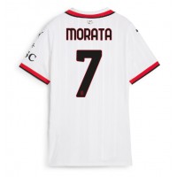 AC Milan Alvaro Morata #7 Bortedrakt Dame 2024-25 Kortermet